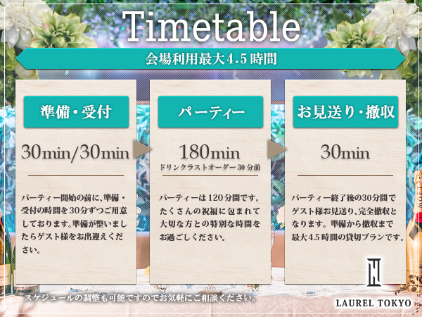 プランのご紹介 Laurel Tokyo ローレルトウキョウ 渋谷 ローレルトウキョウシブヤ 渋谷の結婚式二次会ご相談受付中 ぐるなびウエディング